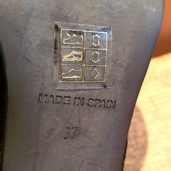 Free People NEW Pumps BLACK Leather Studs Shoes Women's 37 NWT - Picture 13 of 15